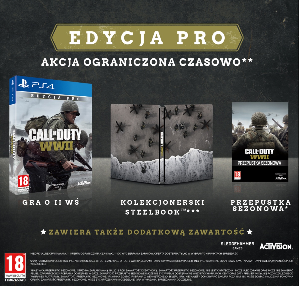 deksel Uitdrukkelijk bagageruimte Call of Duty WWII Edycja PRO PS4 - Sklep ULTiMA.PL