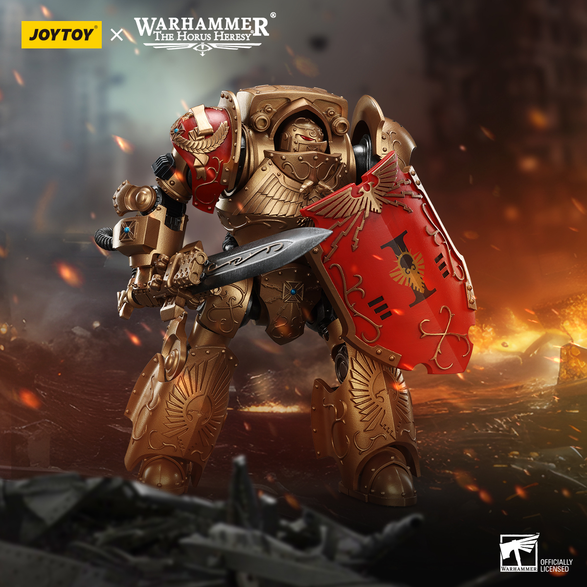 JOYTOY 1/18 Warhammer Legio Custodes Contemptor Galatus Dreadnought - Action Figure Da Collezione 25cm