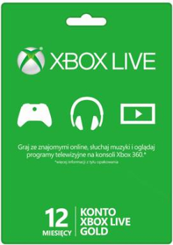Abonament Xbox Live GOLD 12 miesięcy