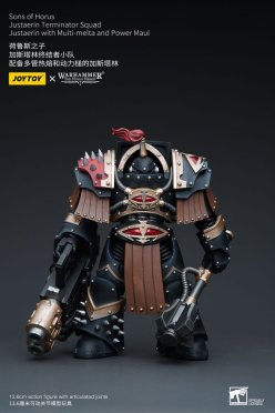 Warhammer The Horus Heresy Action Figure 1/18 Sons of Horus Justaerin Terminator Squad Justaerin with Multi-melta and Power MauL