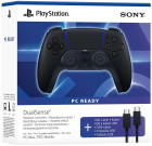 Bezprzewodowy Kontroler DualSense Nocna Czerń  V3 PC/PS5 z kablem ładującym, PC