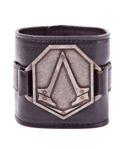 Assassins Creed Wristband with Metal Logo Patch