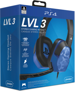 PDP PS4 Słuchawki LvL.3 NEW CAMO BLUE
