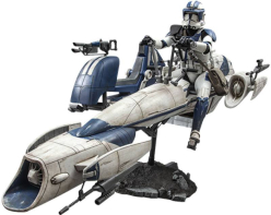 Star Wars The Clone Wars Action Figure 1/6 Heavy Weapons Clone Trooper & BARC Speeder with Sidecar 30 cm