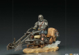 Star Wars The Mandalorian Deluxe Art Scale Statue 1/10 Mandalorian on Speederbike 18 cm