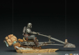 Star Wars The Mandalorian Deluxe Art Scale Statue 1/10 Mandalorian on Speederbike 18 cm