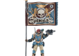 Warhammer 40k Action Figure 1/18 Astra Militarum Tempestus Scions Command Squad 55th Kappic Eagles Banner Bearer 12 cm