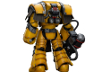 Warhammer Action Figure 1/18 Imperial Fists Legion Cataphractii Terminator Squad Legion Cataphractii with Heavy Flamer 12 cm