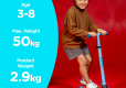 YVOLUTION GLIDER KIWI - BLUE